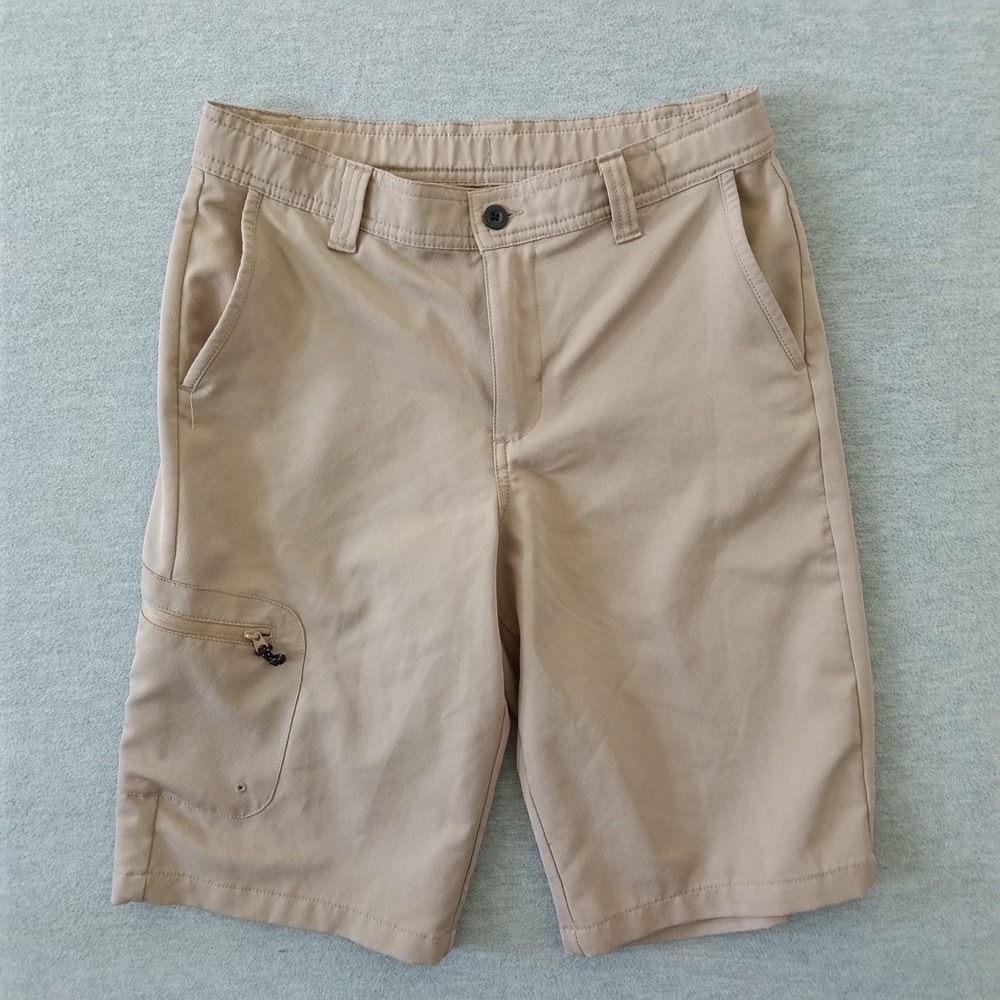 Magellan Outdoors Fish Gear Khaki Water Repellent Stretch Cargo Shorts Boys 14